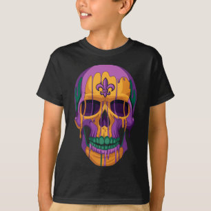 Camiseta Mardi Gras Costume Sugar Skull Carnaval Nova Orlea