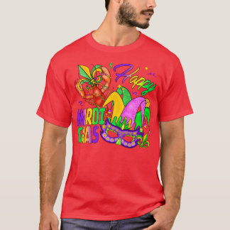 Camiseta Mardi Gras Crawfish Celebração Festiva Para Homens