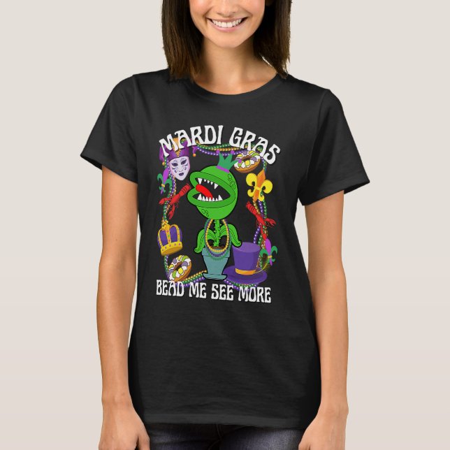 Camiseta Mardi Gras Crawfish Crawdad Feed Me Beads Jester H (Frente)