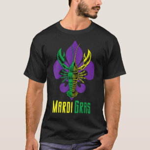 Camiseta Mardi Gras Crawfish Estilizou Lilly 1