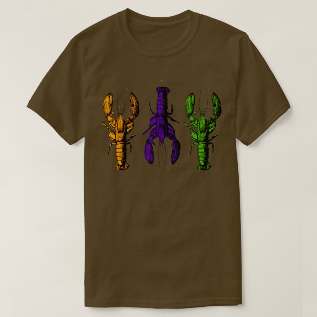 Camiseta Mardi Gras Crawfish Happy Mardi Gras 2022 (Frente do Design)