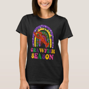 Camiseta Mardi Gras Crawfish Season Lobster Rainbow Mardi G
