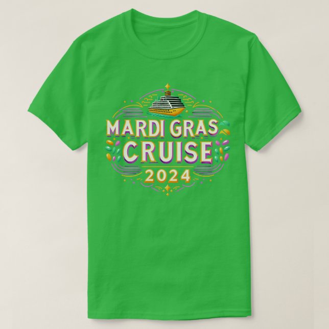 Camiseta Mardi Gras Cruise 2024 TShirt - 1 (Frente do Design)