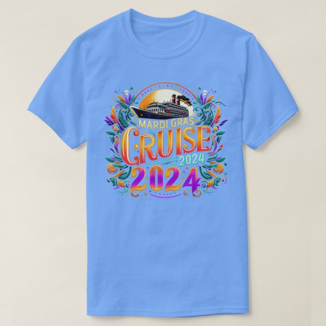 Camiseta Mardi Gras Cruise 2024 TShirt - 2 (Frente do Design)