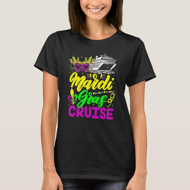 Camiseta Mardi Gras Cruise Carnivals Party Matching Group F (Frente)