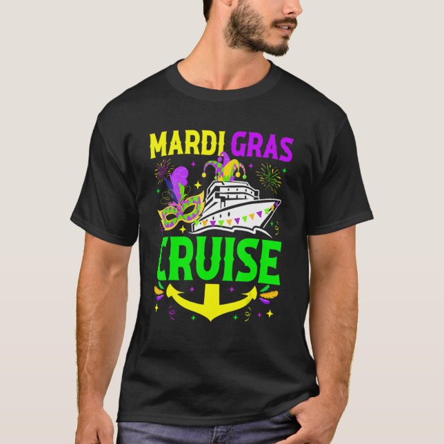 Camiseta Mardi Gras Cruise Costume Cruising Mask Cruise Shi (Frente)