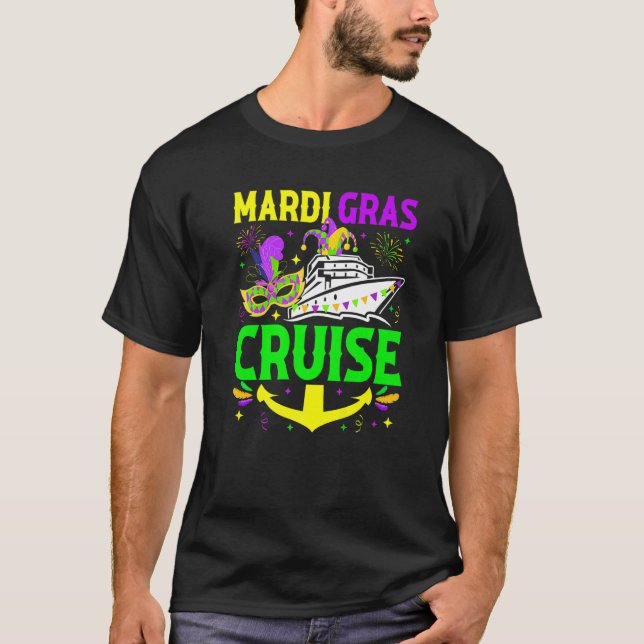 Camiseta Mardi Gras Cruise Costume Cruising Mask Cruise Shi (Frente)