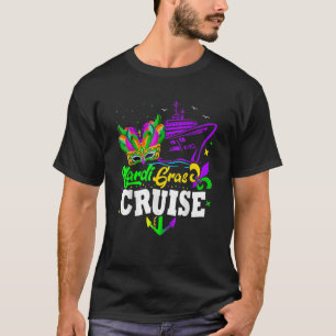 Camiseta Mardi Gras Cruise Crew Cruise Mask Cruise Navio P