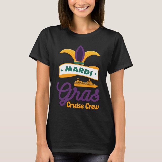 Camiseta Mardi Gras Cruise Crew Ship Squad Festival Costume (Frente)