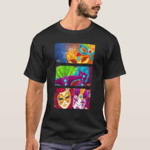 Camiseta Mardi Gras Cruise Cruise Mask Cruise Carnival Pa