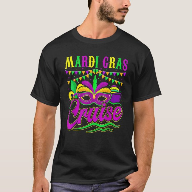 Camiseta Mardi Gras Cruise Cruising New Orleans Party Costu (Frente)