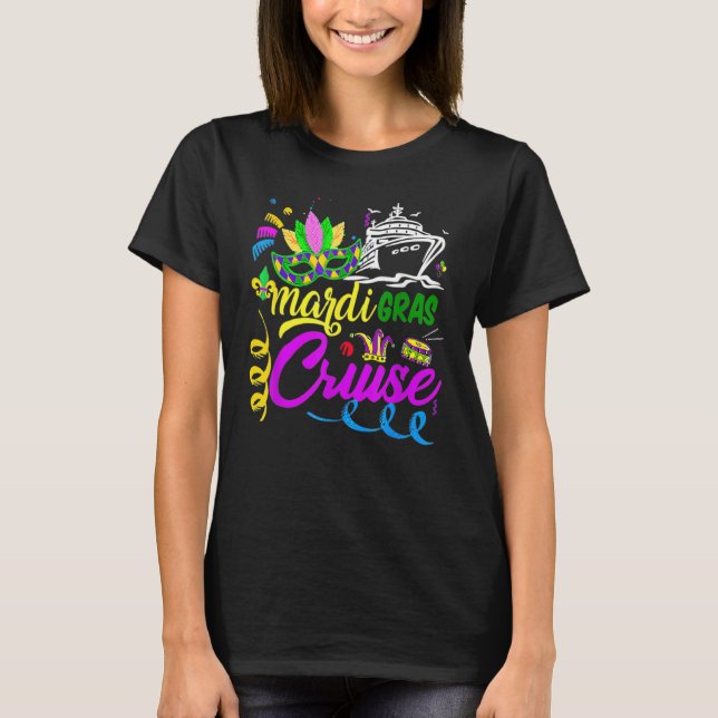 Camiseta Mardi Gras Cruise Cruising New Orleans Party Costu (Frente)