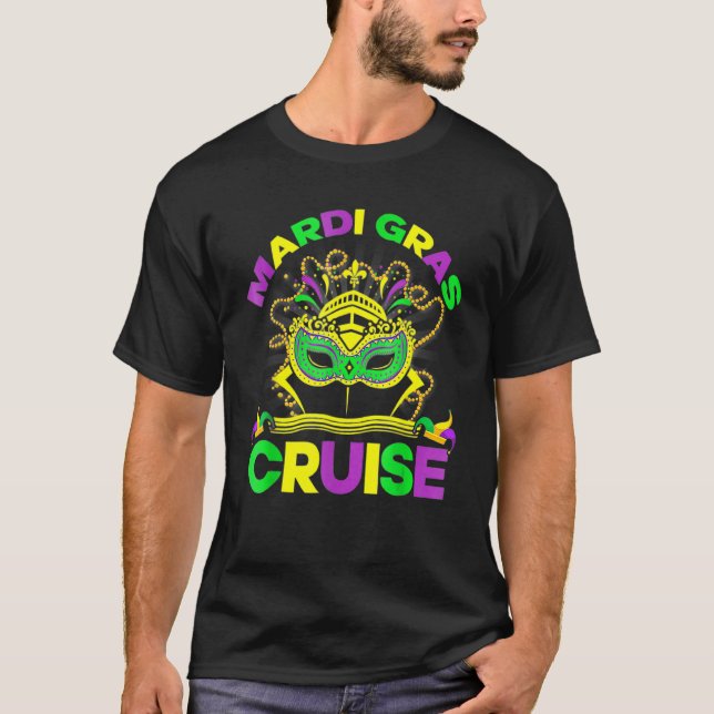 Camiseta Mardi Gras Cruise Cruising New Orleans Party Costu (Frente)