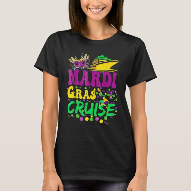 Camiseta Mardi Gras Cruise Cruising New Orleans Party Costu (Frente)