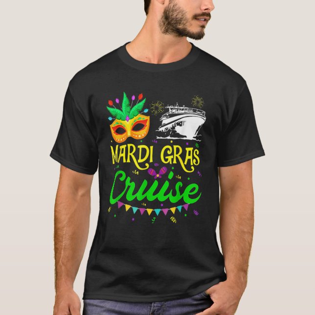 Camiseta Mardi Gras Cruise Cruising New Orleans Party Costu (Frente)