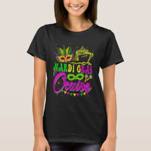Camiseta Mardi Gras Cruise Funny Cruising Mask Cruise Navio