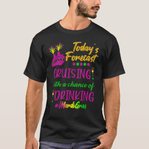 Camiseta Mardi Gras Cruise Hoje Grupo de Previsão Correspon