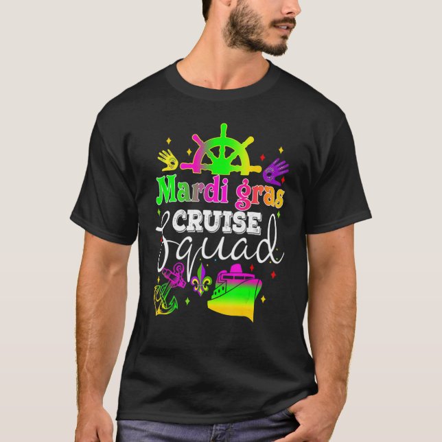 Camiseta Mardi Gras Cruise Mask Cruise Ship Party (Frente)