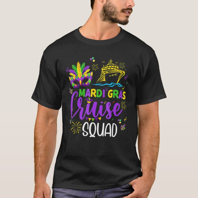 Camiseta Mardi Gras Cruise Mask Cruise Ship Party (Frente)