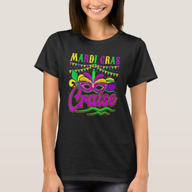 Camiseta Mardi Gras Cruise Mask Cruise Ship Party (Frente)