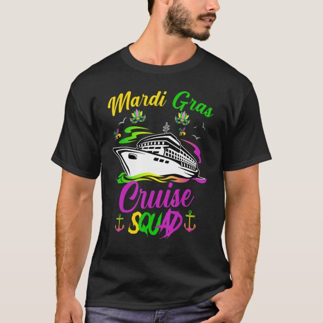 Camiseta Mardi Gras Cruise Squad 2023 Matching Group (Frente)