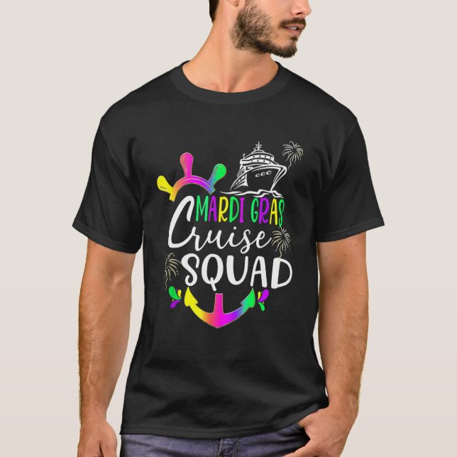 Camiseta Mardi Gras Cruise Squad 2023 Matching Group_3 (Frente)