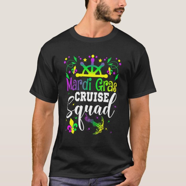 Camiseta Mardi Gras Cruise Squad Cruising Carnival Party (Frente)