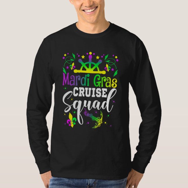 Camiseta Mardi Gras Cruise Squad Cruising Carnival Party (Frente)