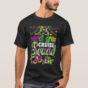Camiseta Mardi Gras Cruise Squad Cruising Mask Cruise Ship