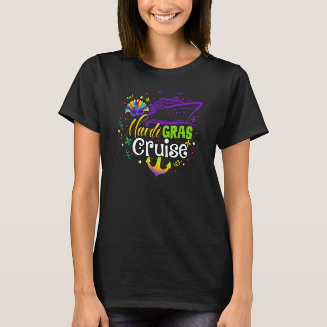 Camiseta Mardi Gras Cruise Squad Funny Matching Group Famil (Frente)