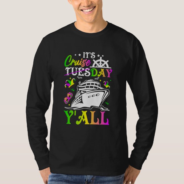 Camiseta Mardi Gras Cruiseday Y'all celebrations parade par (Frente)