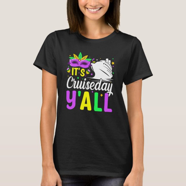 Camiseta Mardi Gras Cruiseday Y'all celebrations parade par (Frente)