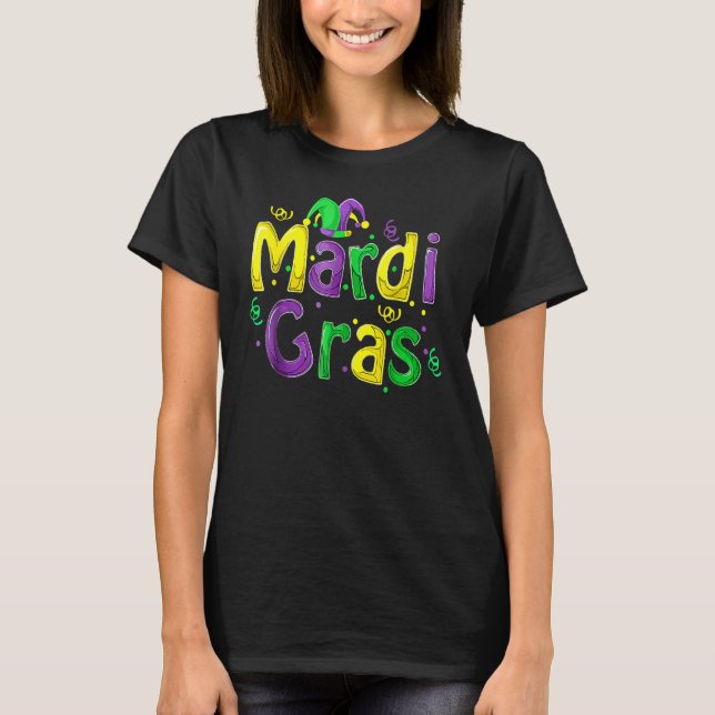 Camiseta Mardi Gras Cute Carnival Fat Tuesday Funny (Frente)