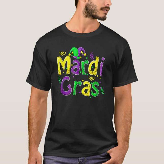 Camiseta Mardi Gras Cute Carnival Fat Tuesday Funny_1 (Frente)