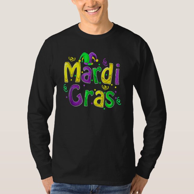 Camiseta Mardi Gras Cute Carnival Fat Tuesday Funny_1 (Frente)