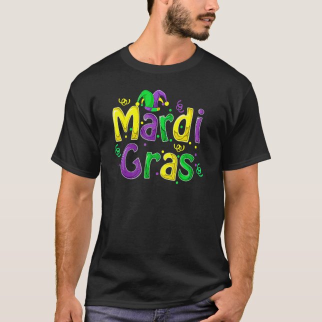 Camiseta Mardi Gras Cute Carnival Fat Tuesday Funny_5 (Frente)