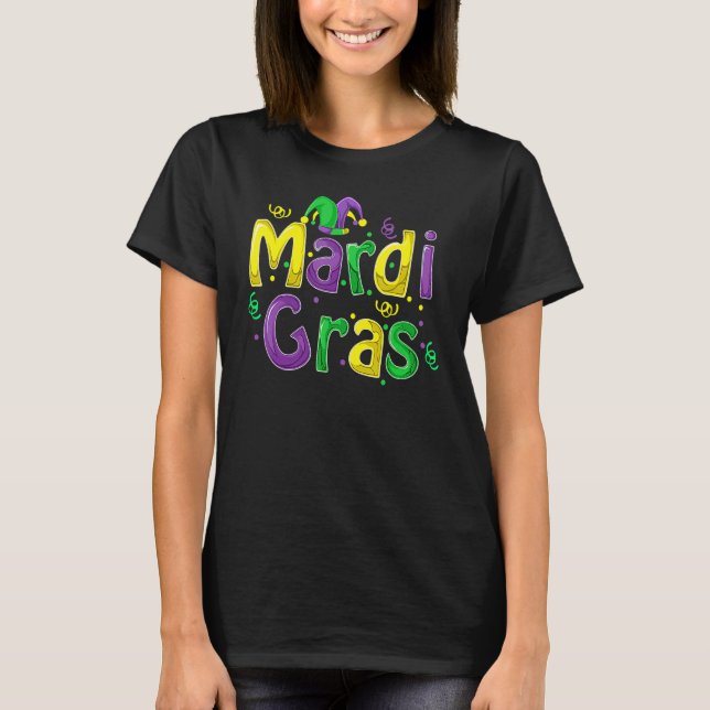 Camiseta Mardi Gras  Cute Carnival Fat Tuesday Funny Gift (Frente)