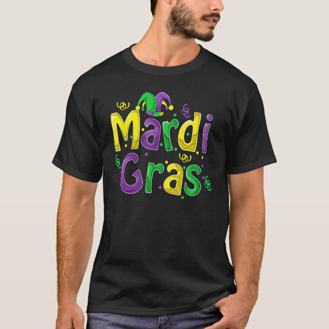 Camiseta Mardi Gras  Cute Carnival Fat Tuesday Funny Gift (Frente)