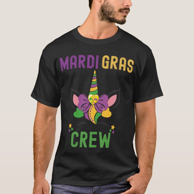 Camiseta Mardi Gras Cute New Orleans Engraçado Cita Família (Frente)