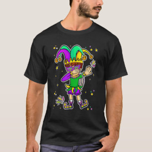 Camiseta Mardi Gras Dabbing Boy New Orleans Carnaval