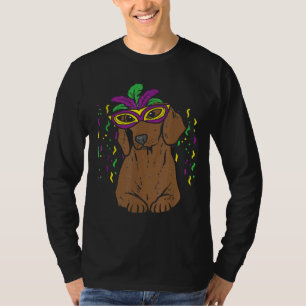 Camiseta Mardi Gras Dachshund Carnival Wiener Dog Lover