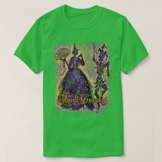 Camiseta Mardi Gras Dance (Frente do Design)