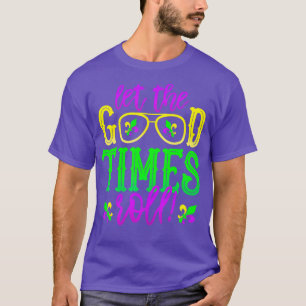 Camiseta Mardi Gras Deixa Os Bons Tempos Rolarem Fleur De L