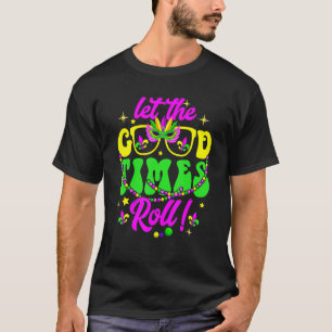 Camiseta Mardi Gras Deixe Os Bons Tempos Rolarem Retro Groo