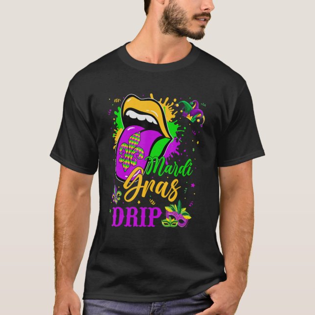 Camiseta Mardi Gras Derrubou Nova Orleans Louisiana Parade  (Frente)