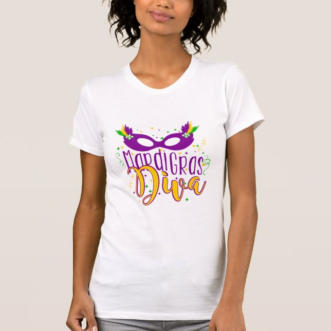 Camiseta Mardi Gras Diva (Frente)