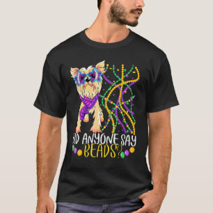 Camiseta Mardi Gras Divertido Alguém Disse Que Miçanga Cust