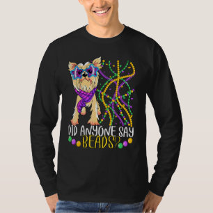 Camiseta Mardi Gras Divertido Alguém Disse Que Miçanga Cust