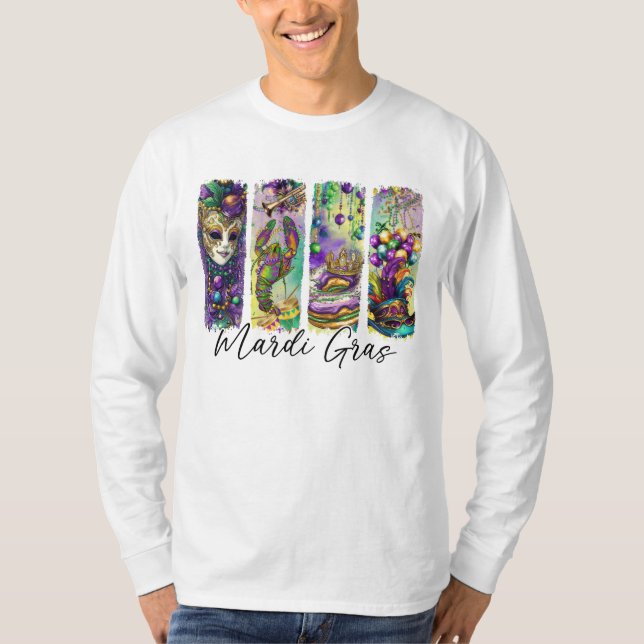 Camiseta Mardi Gras Divertimento (Frente)