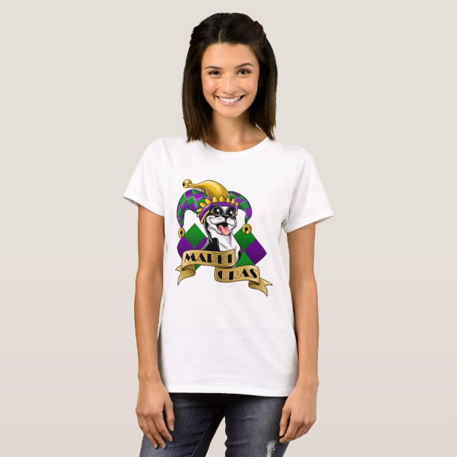 Camiseta Mardi Gras Dog (Frente Completa)